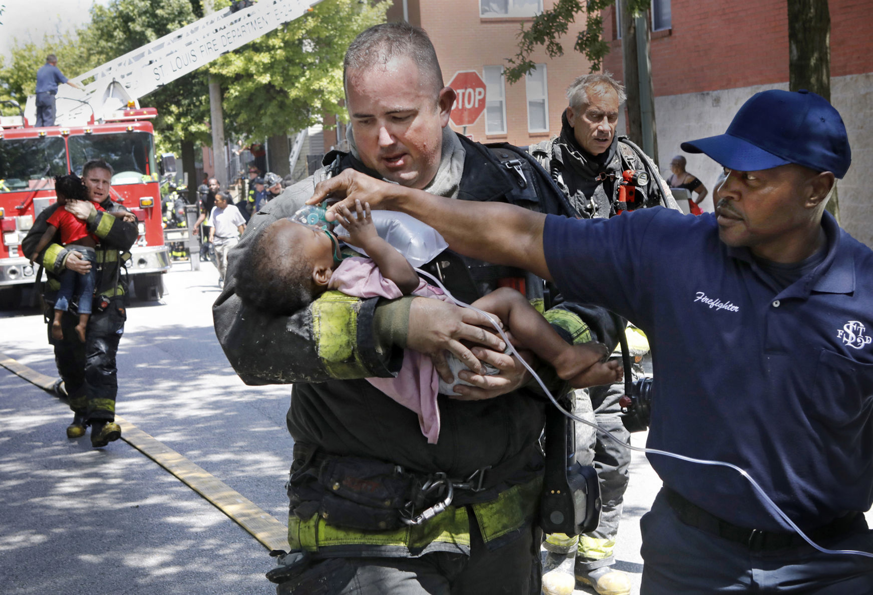 Four Children rescued from smoky fire